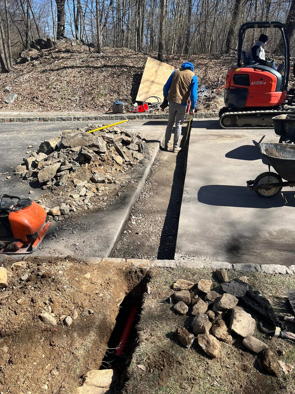 Retaining wall and hardscaping work by JWSR LLC in New Jersey
