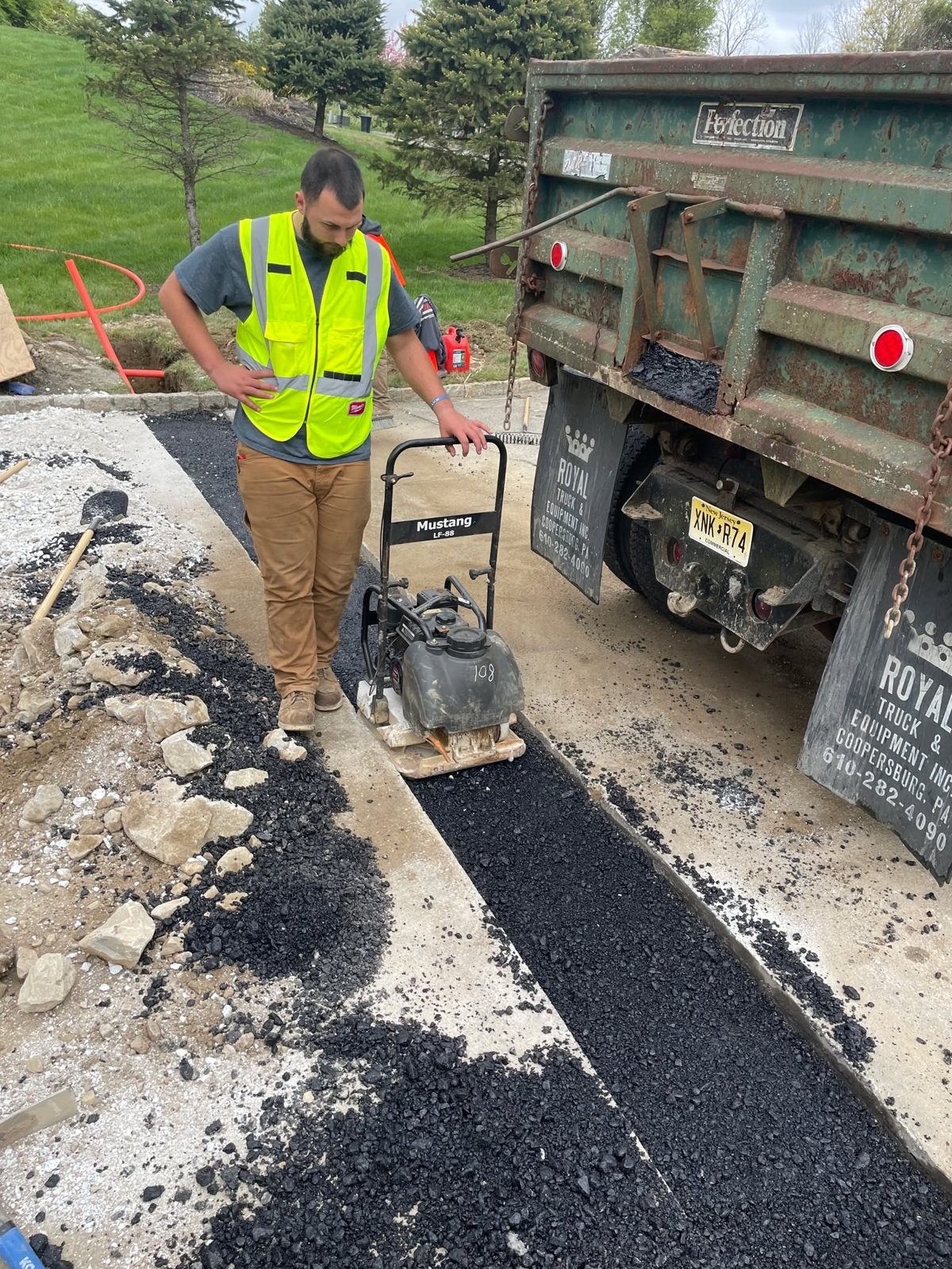 Driveway construction by JWSR LLC in New Jersey