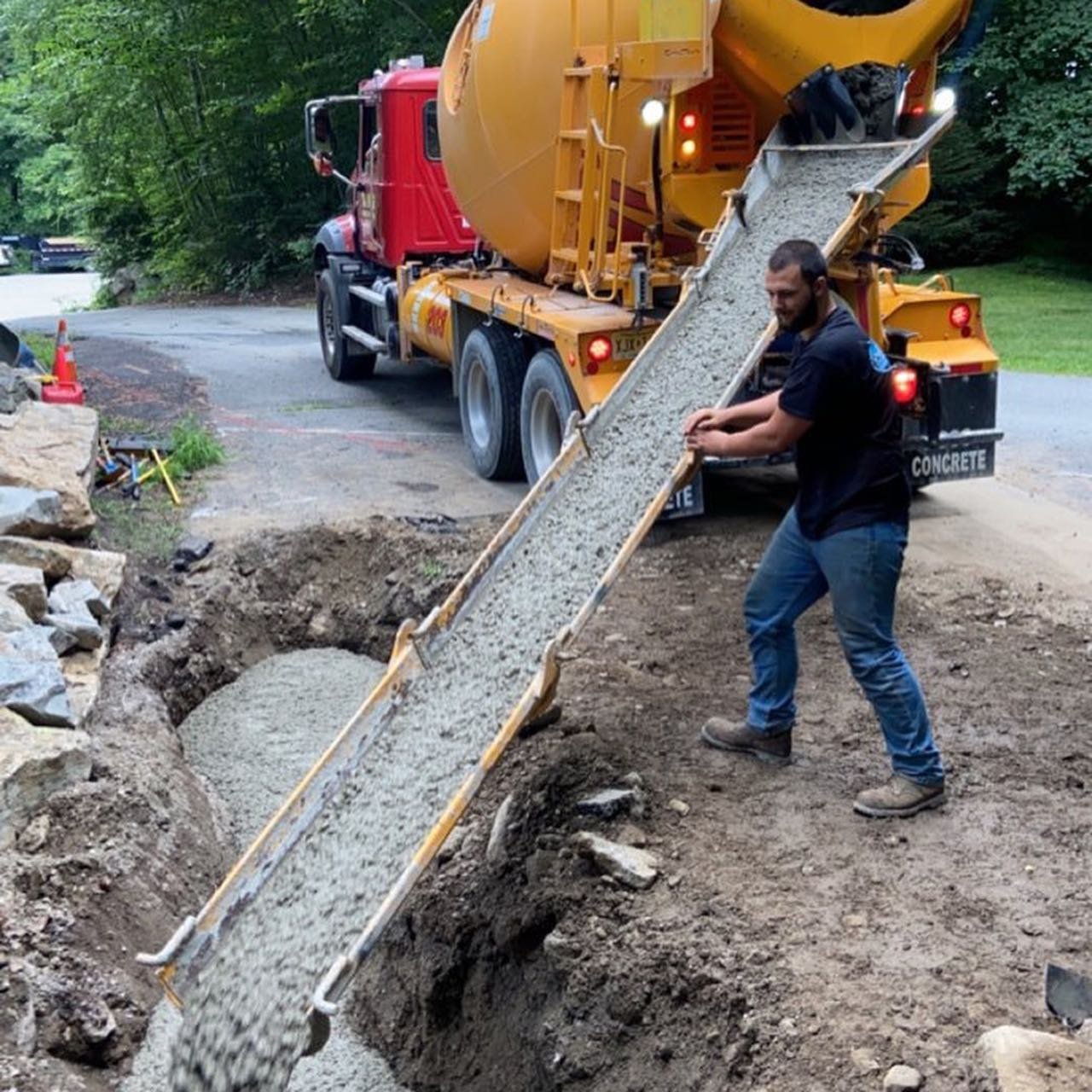 Retaining wall and hardscaping work by JWSR LLC in New Jersey